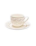 Brandani 53580 - Juego de 2 tazas de café con rizos de hada de porcelana, 12 x 5,5 cm de...