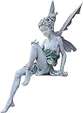 Hada Sentada Ornamento de Jardín 22 cm de Altura, Tudor y Turek Sentado Estatua de Hada...