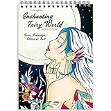 Libro para Colorear Adultos de Colorya - Tamaño A4 - Enchanting Fairy World Night Edition...